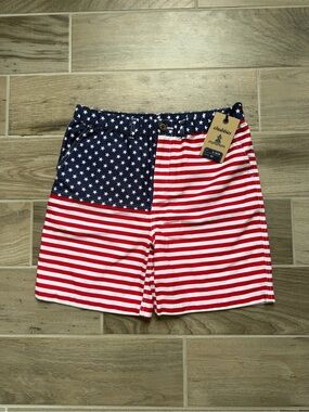 NWT Chubbies The Mericas Youth Boys XL 18/20 American Flag Shorts